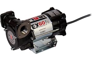 PIUSI Kit Pompa Travaso per Benzina, Cherosene, Gasolio certificata ATEX, Portata 32 l/m a 12V, Ciclo Continuo, Connessioni 3/4" BSP con ON/OFF | EXGO F00381020