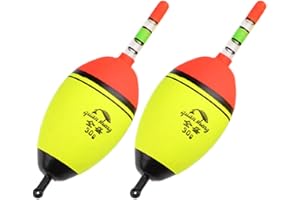 PORFEET Flotteur De Pêche, 2 Pièces Flotteurs De Pêche Verticaux en Mer Océan Bouée Bobbers Accessoires D'outils De Pêche
