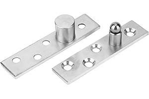 GAROSA 2-Pak Zawias Do Drzwi Obrotowych 360 Stopni, Ukryty Zawias Obrotowy Ze Stali Nierdzewnej 75X17Mm Górne Dolne Drzwi Szybowe Akcesoria Do Zawiasów Do Szafek Okiennych (Mimośrodowy Pivot)