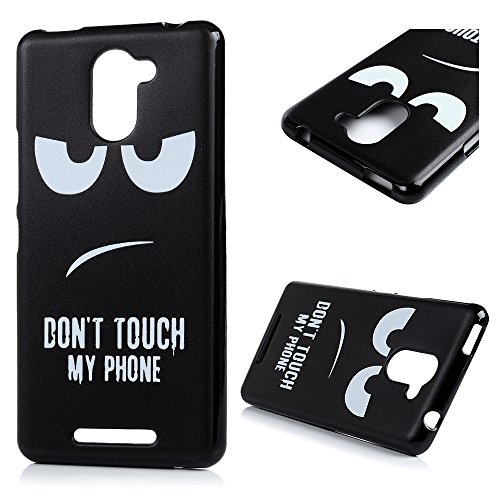 BQ Aquaris U Plus Funda Silicona  Lanveni C  scara TPU Gel Silicona para BQ Aquaris U Plus Ultra Delgada Funda Protectora Transparente Patr  n de Don   t touch my phone 