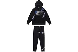 BIXPAK Marca de moda Trapstar bordado conjunto de chándal for hombres y mujeres, chaqueta y pantalones con capucha, sudadera con capucha, conjunto de sudadera polar con capucha