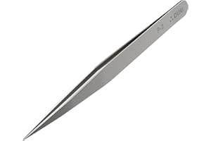 ⛬ DURI DURI High Precision Tough S2 Alloy Stainless Steel Wide-Grip Long Tweezers Durable Precision Tip for Craft, Electronics, Soldering, Welding, Experimental Work, Jewellery-Making Sewing, DIY Crafts