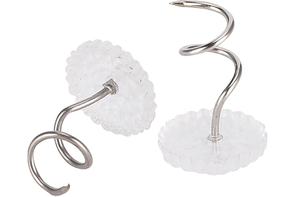 Twisted Pin 100st Twist Nail Fixed Spiral Transparent Non Slip Rostfritt Stål Quiltstift (100:-/kartong spiralspik)