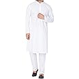 VASTRAMAY Mens Cotton Blend Kurta Pyjama Set - Classic Ethnic Attire for Timeless Style and Cultural Celebrations || Solid Plain Full Sleeves Kurta Pyjama Set