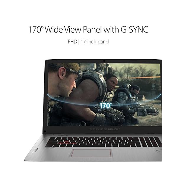 ASUS GL702VS-GC033T ROG Strix 17.3-inch Full HD Gaming Laptop (Titanium) - (Intel Core i7-7700HQ Processor, 16 GB RAM, 256GB PCIe SSD + 1TB HDD, NVIDIA GeForce GTX 1070 8GB, G-Sync, Windows 10) - Image 3