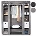 Produktbild TRESKO® Stoffschrank 176 x 148 x 45 cm Faltschrank Kleiderschrank Textilschrank Campingschrank Garderobenschrank, mit 1 Kleiderstange und 12 wasserdichten Einlegeböden, auch geeignet als Schuhschrank oder Stiefelschrank, aus atmungsaktivem Vlies, Farbwahl möglich (Grau)