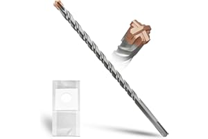 METOTY Foret SDS Plus 12 mm × 260 mm, avec 4 tranchants en carbure de tungstène, tête avec revêtement, foret à maçonnerie, foret à béton, pour pierre, béton, pierre naturelle, mur de brique