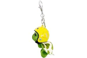 Luckxing Cute Plush Pendant Keychain, Small Green Decorative Cartoon Turtle, Stuffed Toy Doll, Turtle Plush Keychain for Home, Yellow