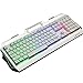 Produktbild Professionelle Gaming-Tastatur ergonomisches Design Regenbogen-Hintergrundlicht stumme USB-Kabel mechanischen Sinn hängenden Tastatur kompatiblen optischen Maus-Laptop Smart-TV-Spiel Internet,White