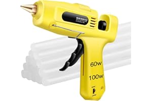 NIERBO 60W 100W Heißklebepistole 11mm Klebepistole mit 15stk 20cm Klebestick Klebepistole Bastelkleber Set für Basteln Handwerk Set DIY Schnell Haus Reparetur Heimwerkarbeit Schule Büro Kunstarbeit