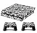 Produktbild Camouflage Tarnung Skin Sticker Decal Aufkleber for Playstation 4 PS4 Console Controllers (grey)