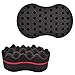 Denshine Personal Professional Double Barber Hair Sponge Brush Make Dreads Locking Twist Coil Afro Curl Magic Locs for Home Use