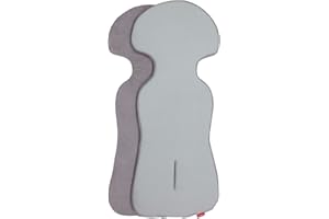 ByBoom Basics Baby Sitzauflage, Sitzeinlage 77x32 cm, Baumwoll- und Frotteeseite, für Babyschale, Autositz (z.B. Maxi-Cosi, Britax-Römer, Cybex), Kinderwagen, Buggy, Fahrradanhänger - Made in EU