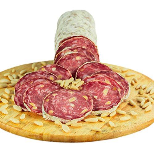 Quartetto Salami Aromatizzati - OFFERTA - 1 Salame ai Pinoli 0,5 kg, 1 Salame ai Pistacchi 0,5 kg, 1 Salame alle Noci 0,5 kg, 1 Salame alle Olive 0,5 kg - Salumificio Artigianale Gombitelli - Toscana