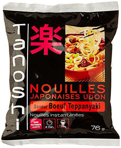 Tanoshi Nouilles Udon Instantanées Buf 76 g - lot de 9