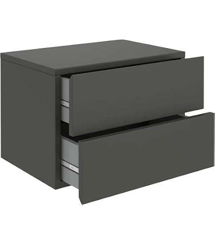 Modway Render Wand-Nachttisch Im Mid-Century Design, Walnuss-Optik – Mit Schublade, 58x38x32 Cm