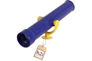h2i Telescopic Play Tower & Playhouse, Children's Telescope Made of Weatherproof Plastic, No Optical Magnification, Children's Telescope, Play Tower Accessories, Blue