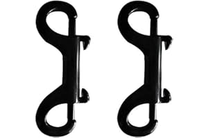 Yundxi 2pcs Stainless Steel Diving Double End Bolt Snap Buckle Metal Clip Snap Hook Keychain Key Holder Heavy Duty Metal Bolt Snap