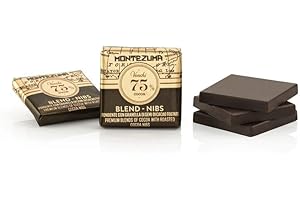 Venchi Granblend Montezuma Nibs 75% in Busta Bulk, 1kg - Cioccolato Fondente con Granella di Semi di Cacao Tostati - Senza Glutine