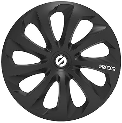 SPARCO SPC1470BK Enjoliveur Sicilia, Noir, Set de 4, 14"