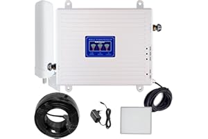 AYISSMOYE Amplificateur de Signal Mobile 4G/3G/GSM, Triple Bande 800/1800/2100MHz, Bande 1/8/20, Booster Réseau