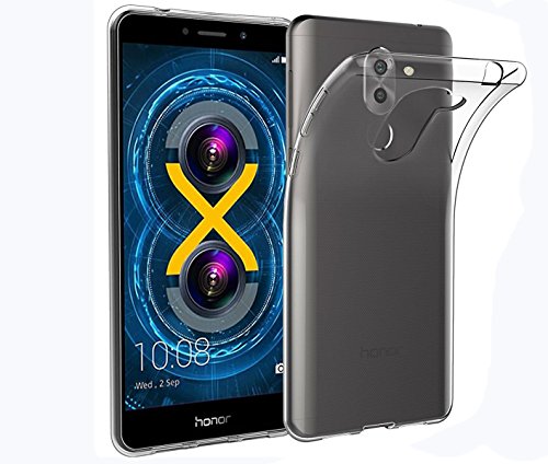 TBOC Pack Funda de Gel TPU Transparente Protector Pantalla Vidrio Templado para Huawei Honor 6X 5 5 Pulgadas Funda de Silicona Ultrafina y Flexible Protector de pantalla Resistente a Golpes Ca das y Ara azos TBOC Pack Funda de Gel TPU Transparente Protector Pantalla Vidrio Templado para Huawei Honor 6X 5 5 Pulgadas Funda de Silicona Ultrafina y Flexible Protector de pantalla Resistente a Golpes Ca das y Ara azos