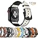Produktbild Chok Idee Sweatproof Leder Strap für Apple Watch Armband 40mm 38mm, Hybrid Sport Band Vintage Leder Bands Ersatz Straps für iwatch Series 4 Series 3 2/1,White