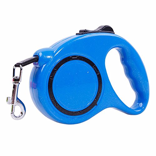 Preisvergleich Produktbild Farity-p Automatische einziehbaren Zugseil - Automatische einziehbaren Leine tragbaren Pet dog Kette aufrollvorrichtung 3, 5 Meter, blau, Seil 3 Meter lang