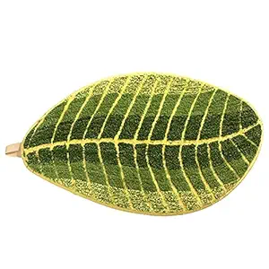 JEOURDH - Banana Leaf Shape Shaded Doormat | Bathmat | Home Living Room | Dining | Office | Rooms & Bedroom | 16 x 32 Inches | Green