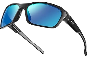 BONDDI Occhiali da Sole Sportivi Polarizzati, Occhiali da Sole da Uomo Donna per Ciclismo, Guida, Golf, Sci, Pesca e Corsa con Protezione UV400 e Telaio Infrangibile TR90