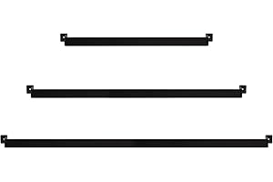 Natural Goods Berlin 1x GARD FLAT, barra de ganchos para chaquetas, toallas, utensilios de cocina y tapas de ollas, ganchos para abrigos, perchero, barandilla de cocina (Negro, Pr6 x An110cm)