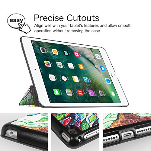 Fintie iPad 9.7 Zoll 2017 Hülle – Ultra Schlank Superleicht Ständer Smart Shell Case Cover Schutzhülle Tasche mit Auto Schlaf / Wach Funktion für Apple iPad 2017 Neue Modell, Liebesbaum - 5