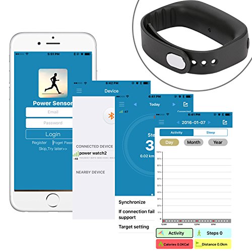 Incutex bluetooth Fitnessarmband Fitness Activity Tracker Schrittzähler Schlaftracker mit App - 7