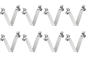 QUARKZMAN 8 st snäppfjäderklämmor dubbelknäppt kajak paddling 6 x 8 x 41 mm 65 mn klämma teleskopisk stång rörlås V-form stål