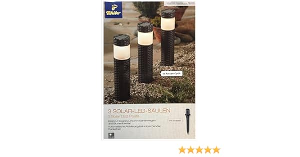 Tcm Tchibo 3 Led Solarleuchte In Rattan Optik Solar 3er Set Gartenlampe Beleuchtung Amazon De Beleuchtung