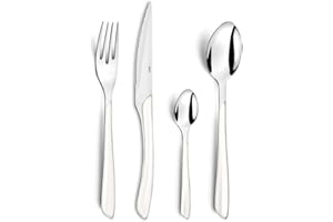 AMEFA - Ménagère 32 couverts de table pour 8 personnes - Eclat - Acier inoxydable 18/0, Finition Brillante - Blanc