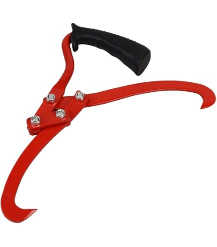 Fällheber 80cm Mit Wendehaken - Stammwender Aus Kohlenstoffstahl Für Stämme Bis 250mm, Rot