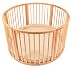 VERY LARGE WOODEN BABY PLAYPEN (Ø 120cm) WITH PLAYMAT (Stripes)