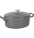 Sitram Cocotte Ovale Tradifonte Fonte Émaillée 6,5L Noir/Blanc - Induction Et Toutes Sources De Chaleur