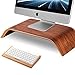 Price comparison product image NiceCool® Fashion Desktop Computer Monitor Heighten Wooden Stand Dock Holder Display Bracket Monitor Stand for iMac Pro, iMac, Riser for Generic Desktop TV with LED LCD Screen 15 (Walnut)
