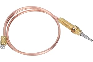 VOBOR Universal Gas Thermoelement Tageszeitung, M8 Thermoelement 600mm Gewindeheizung Gasbrenner Thermoelement Sonde, Außenheizung Verbindungsmuttern für Kamin Grill Grillzubehör