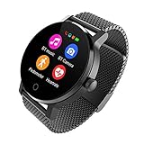 cineman Bluetooth Smartwatch, Smartwatch Uhr Intelligente Armbanduhr Herzfrequenzmonitor Anrufen Musik Spielen Schlaf Tracker mit IOS 8.0 oder Android 4.3 oder höher oder kompatibel