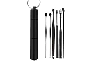 FONGMORE 6 pièces bouchons d'oreille kits d'enlèvement de cérumen pour les oreilles kit d'outils de nettoyage pour les oreilles curette outil d'enlèvement de cérumen pour les oreilles brosse de nettoyage