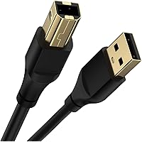 rts High Speed USB 2.0 (1.5 Meter) Printer Cable USB Scanner Cable A Male to B Male Compatible with Printers, Scanner for Can