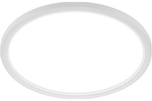 BRILONER - LED Deckenlampe Bad mit indirektem Licht, flach, neutralweiße Lichtfarbe, Deckenleuchte, LED Panel, Badlampe, Badezimmerlampe, Küchenlampe, Feuchtraumleuchte, 42x3,5 cm, Weiß
