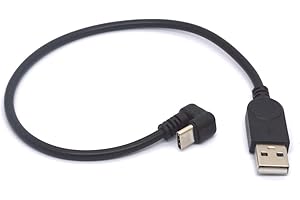 HUHANGGod USB Typ C Ladekabel 180 Grad U-förmig USB-C auf USB A Ladegerät USB A Stecker auf C Stecker Kabel Sync und Ladekabel Lead Game Playing Powerline Konverter Verlängerung (30 cm)