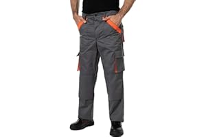 MAZALAT Pantalones de Trabajo para Hombre, Made in EU, Refuerzo y Acolchado en Las Rodillas, Pantalones Cargo