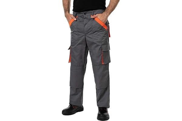 MAZALAT work wear Pantalon de Travail Homme, avec des Poches Genouillere, Vetement Travail, Grande Taille S - XXXL, Pantalon Travail Homme, Cargo, Poches Multifonctions, Vetements de Travail