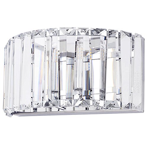 Marquis by Waterford - Foyle LED Bathroom Wall Light Chrome IP44 Rated With Free LED Bulbs (Renewed)