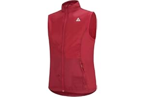 Airtracks Damen Funktions Fahrradweste Team Line - Laufweste - Leichte Wind Weste – Radweste – Windabweisend – Wasserabweisend - Reflektierend